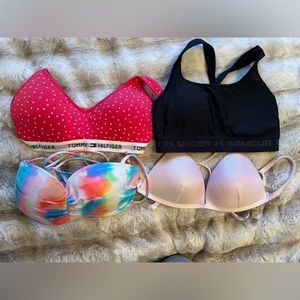 Four small bras /swim tops